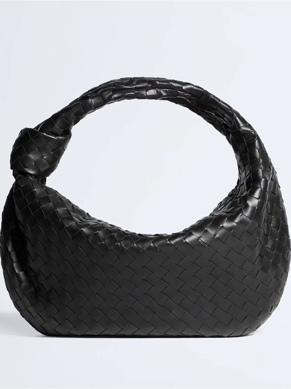 Bottega Veneta Black Intrecciato Leather Hobo Bag